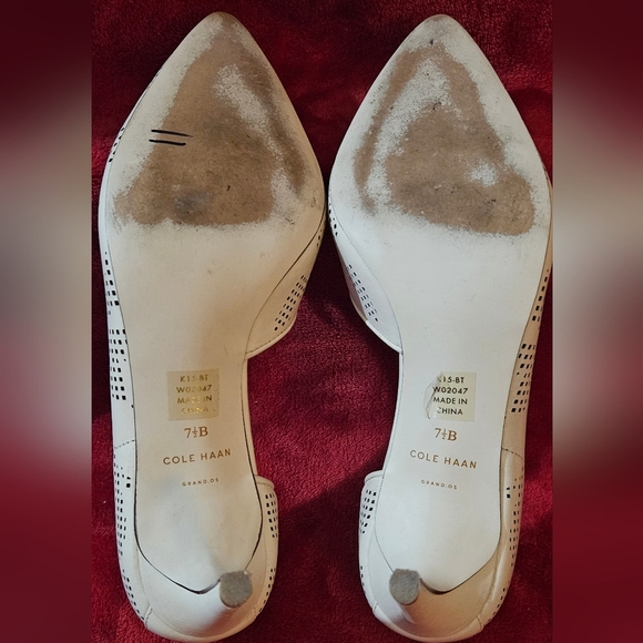 Cole Haan Cream/Light Tan Elegant Women's Pointy Toe Heels-Size 7.5 - Picture 7 of 8